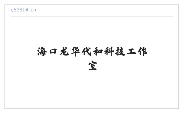 海口龙华代和科技工作室 缩略图